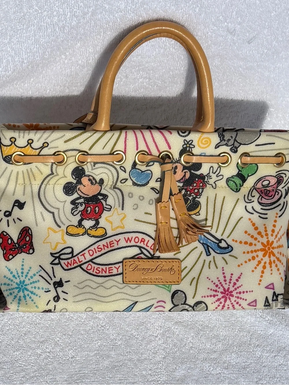 Dooney & Bourke Disney Parks Cream Mickey Satchel
